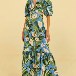 FARM Rio Flor de Anturio maxi dress sz large